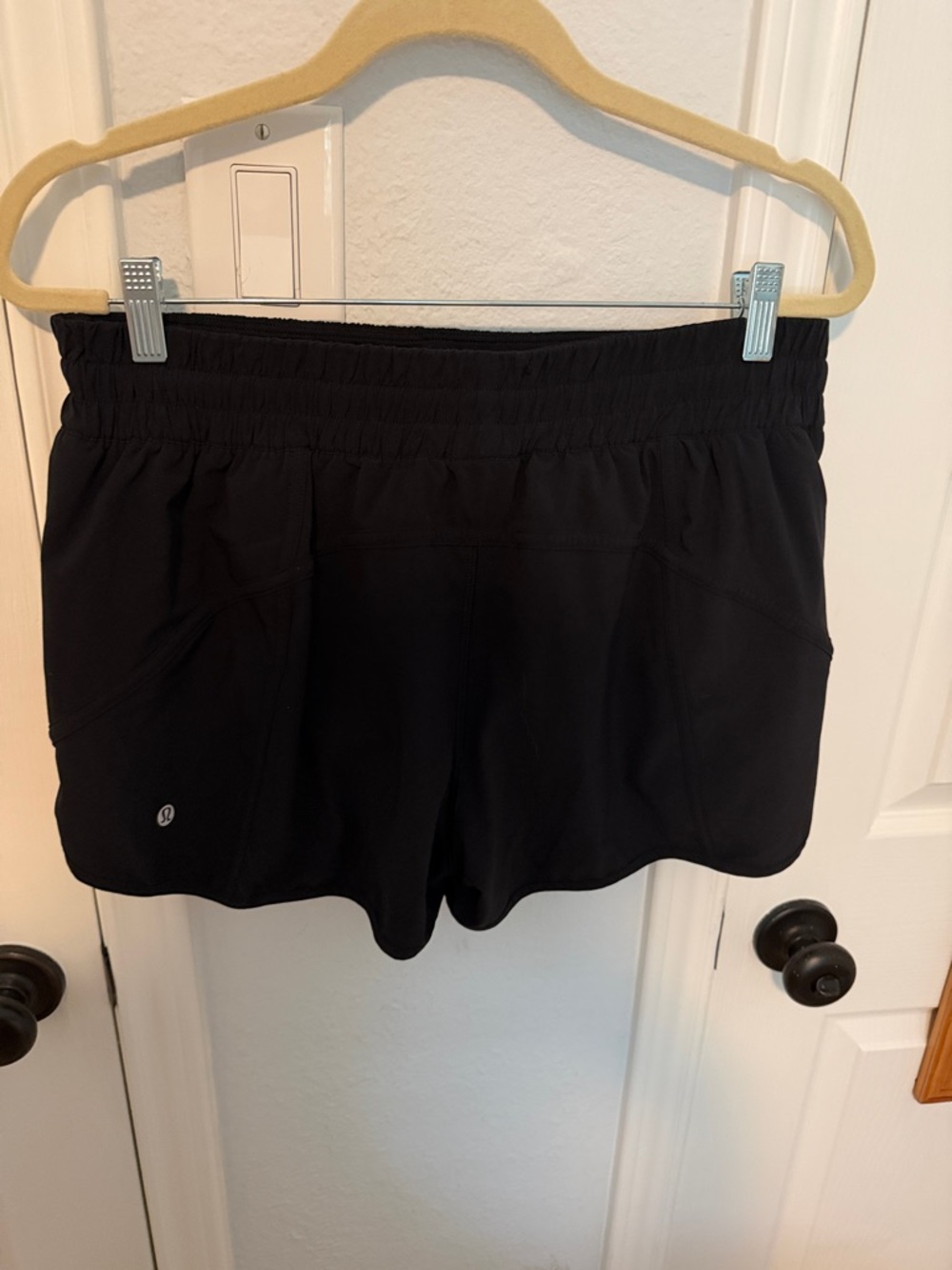lululemon athletica Hotty Hot Black Athletic Running Shorts